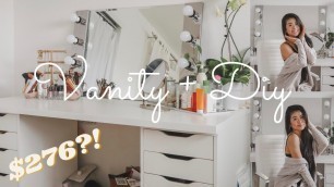 'VANITY MAKEOVER:  UNDER $400 IKEA, DIY MIRROR, PINTEREST STYLE'