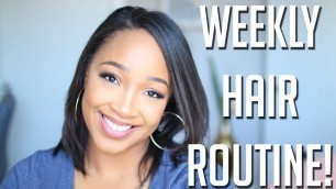 'Weekly Hair Regimen for Healthy Relaxed Hair'