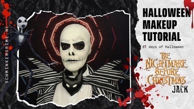 'Jack Skellington Makeup Tutorial | Halloween Makeup | SchminkenGrime nl'