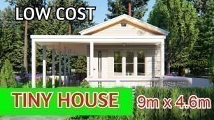 Tiny House Design (9 x 4.6 meter) with  front patio I Small House Design I tiny house deutschland