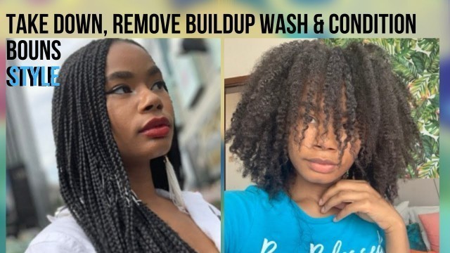 TAKE DOWN 3 MONTH OLD BOX BRAIDS HAIR STYLE+ DETANGLE, PREVENT BREAKAGE, & STYLE