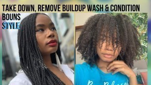 TAKE DOWN 3 MONTH OLD BOX BRAIDS HAIR STYLE+ DETANGLE, PREVENT BREAKAGE, & STYLE