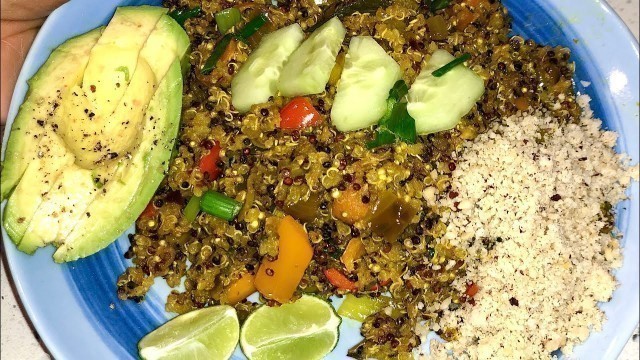 Alkaline "Pineapple Fried Rice"| Curried Fried Quinoa| Quick Vegan Dinner Recipe| iamLindaElaine