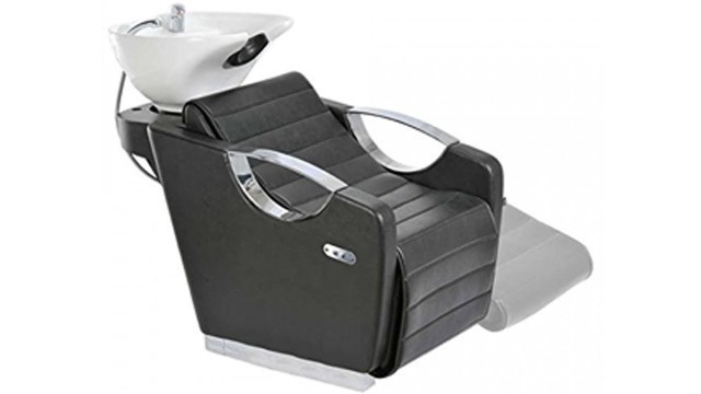 'Beauty Salon Shampoo Backwash Unit With Tilting Ceramic Sink Station With Electronic Adjusting Footr'