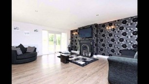 Fabulous Black wallpaper living room decorating ideas