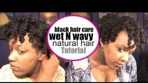 'Wet N Wavy Wash n Go On Black Short Natural Hair | Eden BodyWorks Curl Cream to Moisturize Dry Hair'