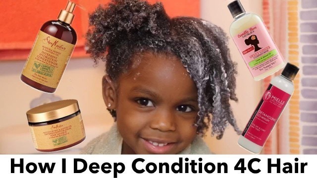 Toddler Deep Conditioner || Mielle Organics and Shea Moisture || 4b 4c Hair Texture