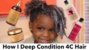 Toddler Deep Conditioner || Mielle Organics and Shea Moisture || 4b 4c Hair Texture
