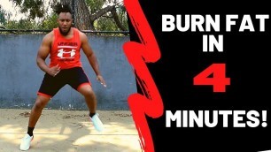 '4 Minute Fat Burning Workout Tabata - Beginner (No Equipment) - Losing 30lbs'