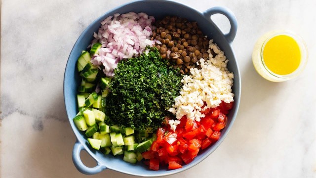 'Easy Lentil Salad | Perfect Prep Ahead Lunch'
