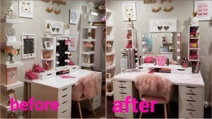 'giving a simple but amazing transformation to my IKEA vanity table!'