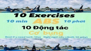 (Part 2)10min Home 6 PACK ABS WORKOUT| TOP10 ABS|6 múi tại nhà|Vừa tập vừa luyện Tiếng Anh|LittlePon