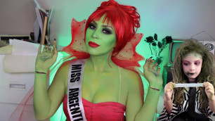'Miss Argentina Halloween makeup tutorial Beetlejuice'