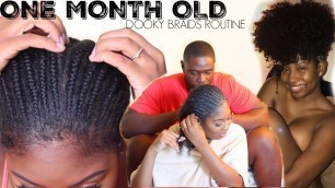 My One Month Old Dooky Braids Routine | Natural Hair Care After Wigs Routine