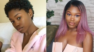 STRAIGHTENING MY NATURAL HAIR 2 YEARS AFTER BIG CHOP + LENGTH CHECK | GIVEAWAY ANNOUNCEMENT!