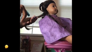 attempting to do a hair treatment on Nanea