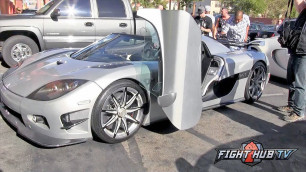 'WATCH FLOYD MAYWEATHER ROLL UP IN HIS 4.8 MILLION DOLLAR KOENIGSEGG SUPERCAR AT HIS WORKOUT!'
