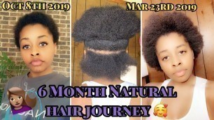 6 month Natural hair Journey | 6 months post big chop