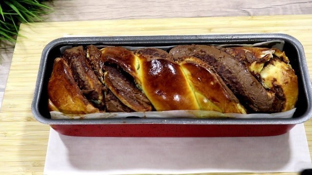'خبز البابكا بالنوتيلا | Nutella Babka Bread Recipe'