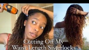 Cutting My Waist Length Sisterlocks | big chop, hair growth, & new beginnings