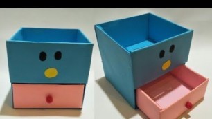 'DIY Makeup Organizer | Cara Membuat Tempat Makeup Dari Kardus Bekas | Makeup Storage From Cardboard'