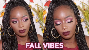 'VAMPY FALL MAKEUP TUTORIAL | DARK/BROWN SKIN FRIENDLY'