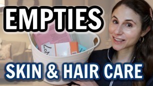 'Skin and hair care EMPTIES 2020| Dr Dray'