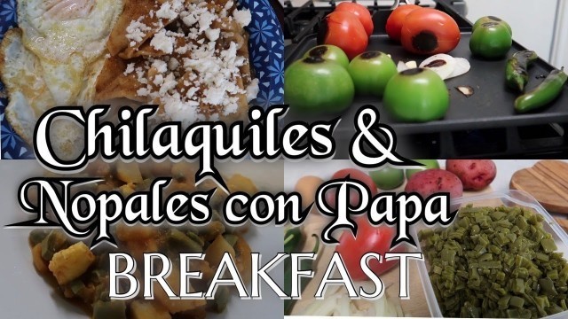 '2 EASY MEXICAN BREAKFAST RECIPES | THE BEST MEXICAN BREAKFAST | Nopales con Papa | Chilaquiles Rojos'