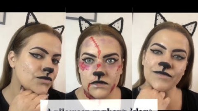 'HALLOWEEN EASY MAKEUP IDEA’S 2020 // #halloween2020 #halloweenmakeup #turorial #bloodycat #prettycat'