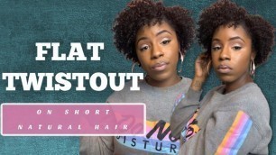 Flat twist out on short natural type 4 hair| After BIG CHOP