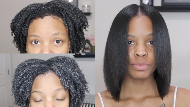 NATURAL HAIR SILK PRESS: Rinse + Keratin Treatment + Length Check | 3-4 Month Routine