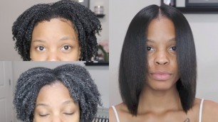 NATURAL HAIR SILK PRESS: Rinse + Keratin Treatment + Length Check | 3-4 Month Routine