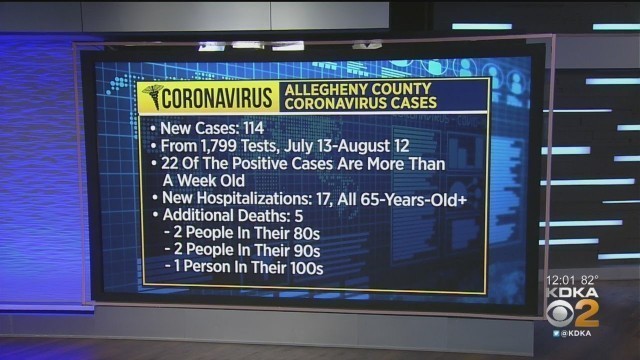 Allegheny Co. Health Dept. Reports 114 More Coronavirus Cases And 5 Additional Deaths