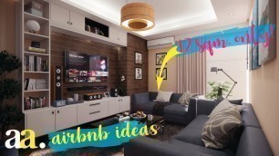 Simple and modern Condo Living area interior design inspiration|AirBnb and OFW ideas