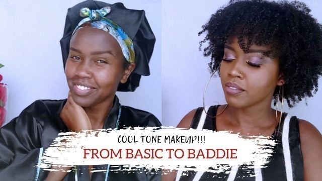 OMBRE NUDE LIP PURPLE SMOKEY EYE MAKEUP TUTORIAL | MAKEUP FOR BLACK GIRLS