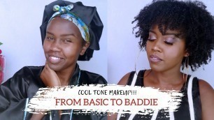 OMBRE NUDE LIP  PURPLE SMOKEY EYE MAKEUP TUTORIAL | MAKEUP FOR  BLACK GIRLS