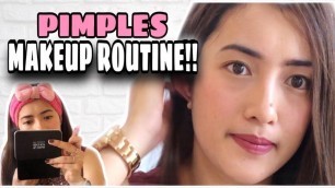 HOW I COVER UP MY ACNE? || PIMPLES COVERUP MAKEUP TUTORIAL! BARE MINERALS! EVERBILENA CARELINE WYCON