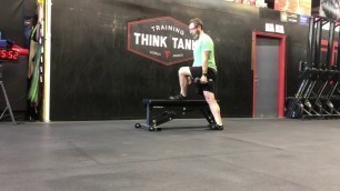 'Single dumbbell crossover step up'