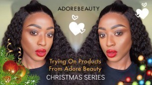 TRYING ON PRODUCTS FROM ADORE BEAUTY | CHRISTMAS SERIES 2019