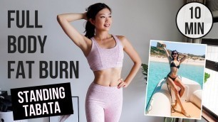 'Blast Fat in 10 min! Full Body Standing TABATA Workout for Summer ~ Emi'