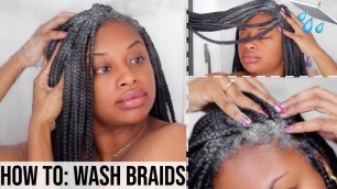 HOW TO WASH BOX BRAIDS AND TWISTS | NO FRIZZ!