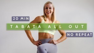 '20 MIN TABATA ALL OUT | Full Body HIIT | Motivation | No Repeat | Super Sweaty | Calorie Killer'