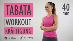 'TABATA WORKOUT KRÄFTIGUNG ohne Springen / mit Stretching | Katja Seifried'