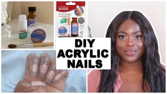 ACRYLIC NAILS AT HOME | Kiss Nail Kit | Self-Care Sundays || Andrea Manful