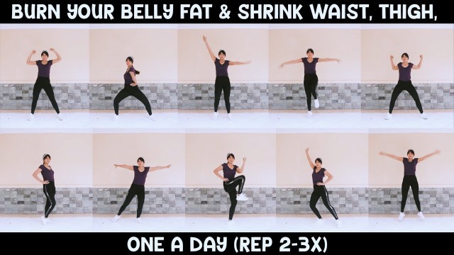 '10 BURN YOUR BELLY FAT & SHRINK WAIST THIGH (AEROBIC TABATA)'