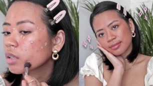 NO Foundation Acne Coverage Makeup Tutorial
