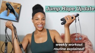 'My Weekly Jump Rope Workout Routine and Playlist | Cordless Jump Rope vs Regular Jump Rope UPDATE'