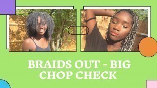 Taking out my braids / my natural hair / growth reveal after big Chop / What is my hair type / Part1