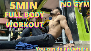 'No Gym - Full Body Workout || You Can Do Anywhere || 5 Minutes Tabata  || HELP FITNESS'