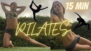'15 Min Pilates WorkOUT Abs + Glutes Elastic Band Resistance'
